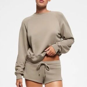 SKIMS French Terry Crewneck Sweatshirt “Taupe”